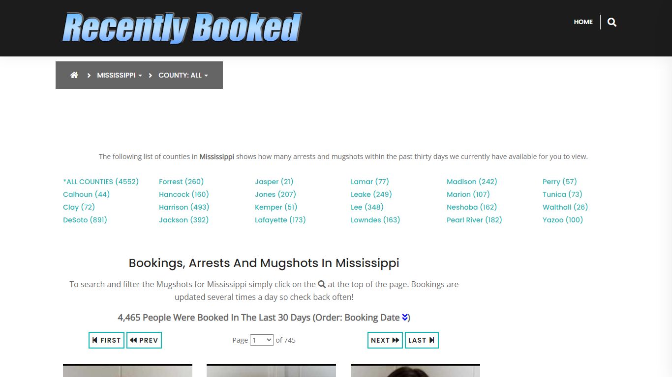 Bookings, Arrests and Mugshots in Pearl River County, Mississippi